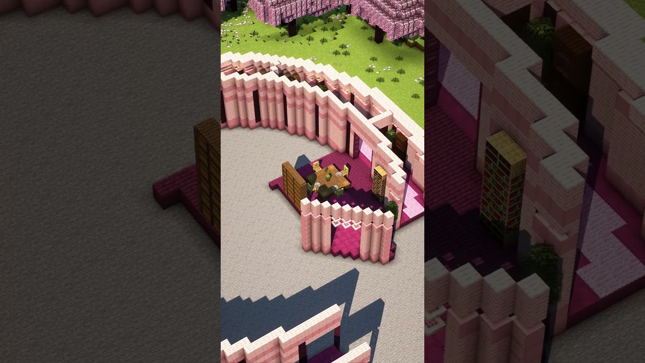 Download Link in Bio 🔗 Minecraft Cherry Heart Base 🏠💗