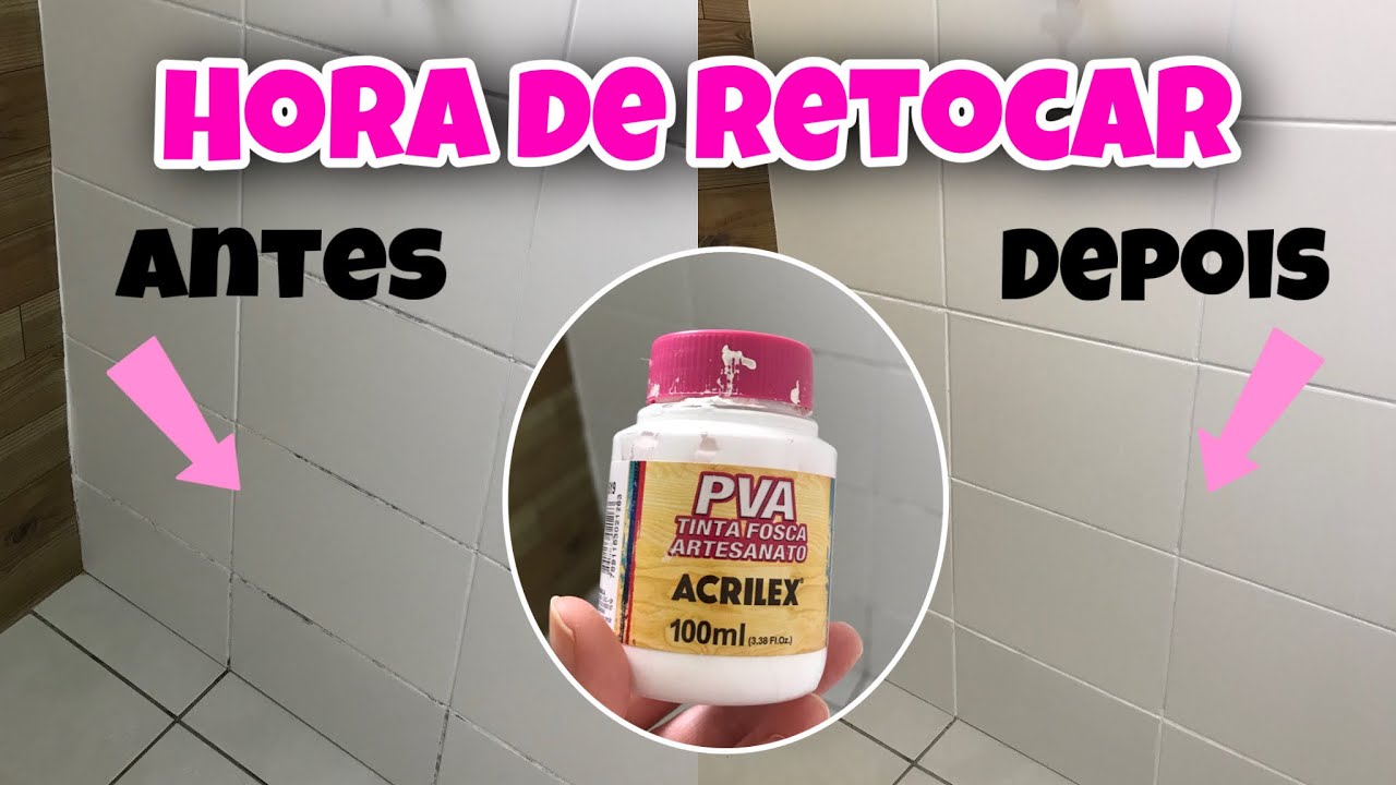 RETOQUEI A TINTA DO REJUNTE NO BANHEIRO GASTANDO POUCO 💰🥰 | Juliana Dultra