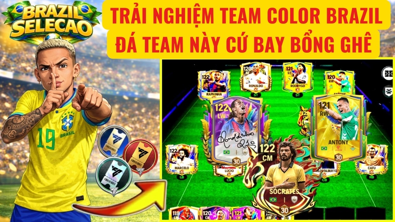 🏆FC MOBILE | XÂY DỰNG TRẢI NGHIỆM ĐỘI HÌNH SELECAO BRAZIL MAXPING | CÙNG ANH LONG BAY BỔNG TRÊN RANK
