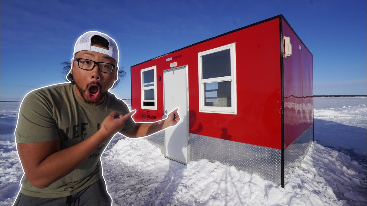 48 Hour Ice Fishing in a TINY Mobile House! (CATCH CLEAN COOK)