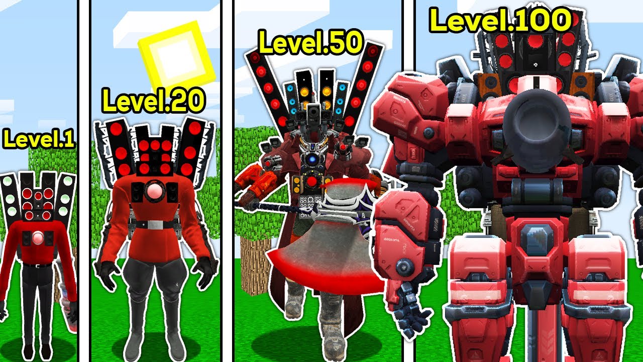 MEGA ULTİMATE TİTAN HOPARLÖR KAFA SEVİYELERİ 😱 - Minecraft