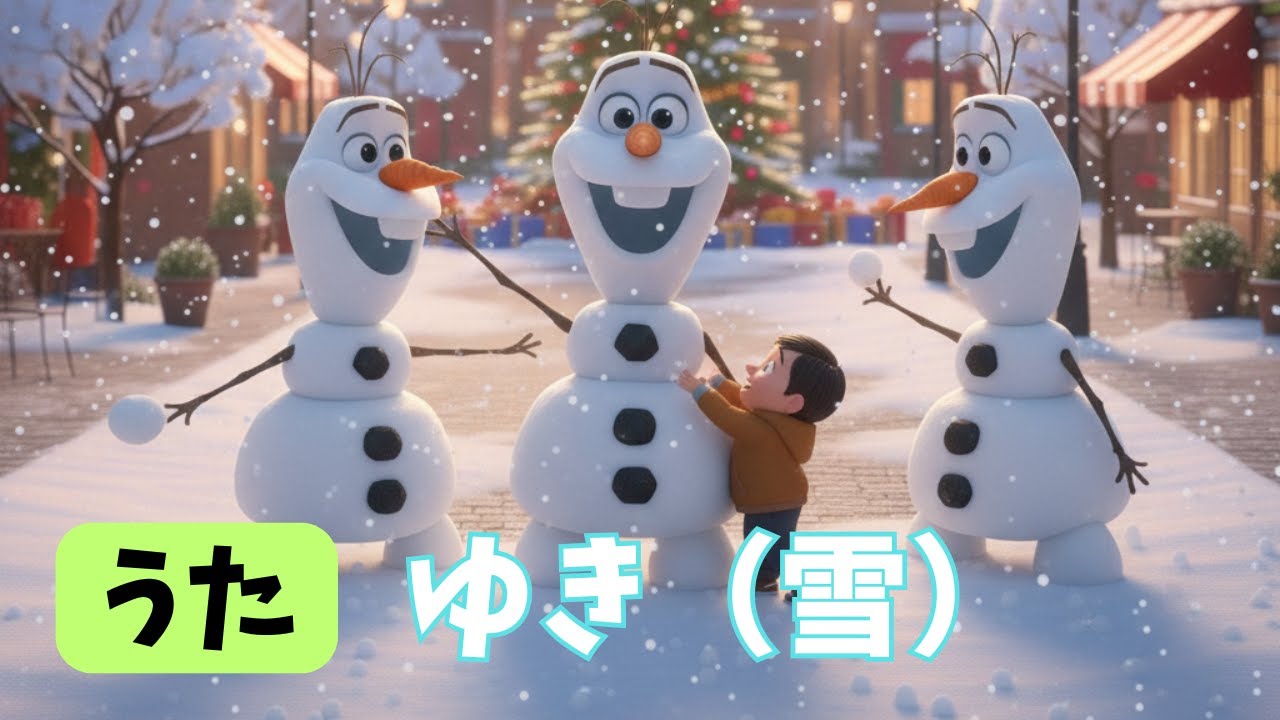 【ゆき（雪）・歌詞付き】ゆったりお歌｜赤ちゃん〜高齢者まで心やすらぐ癒しの冬の童謡・手遊びうた【Japanese Children's Song - Yuki/Snow】ゆきやこんこ あられやこんこ♪