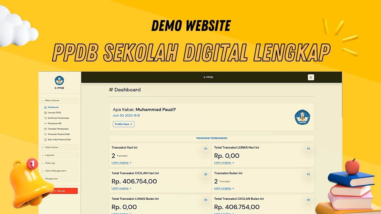 Demo Website PPDB Sekolah Digital Lengkap | Laravel