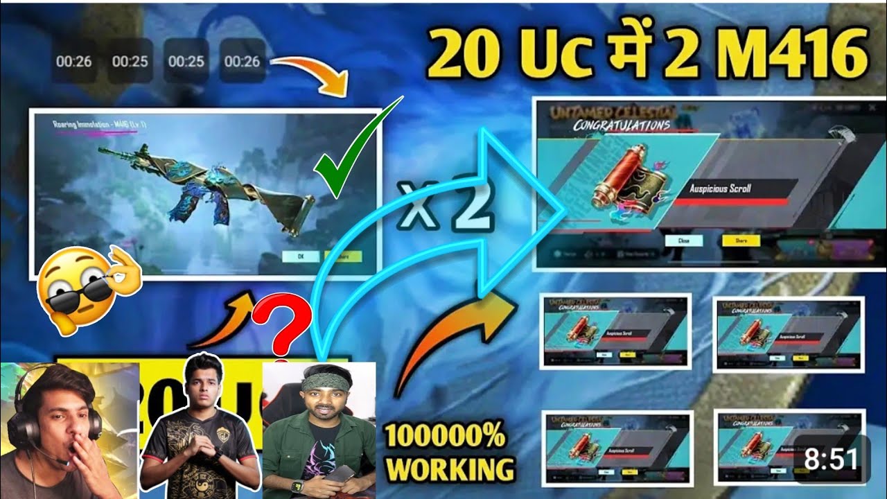 Only 20 UC में M416 🔥 lucky create opening challenge 🎯 || OMG || #bgmi #pubg #bgis