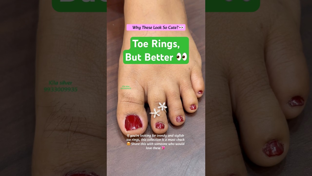 Tiny Detail. Big Difference 😳 | Cute Toe Rings ✨ | 92.5 Silver Daily Wear
