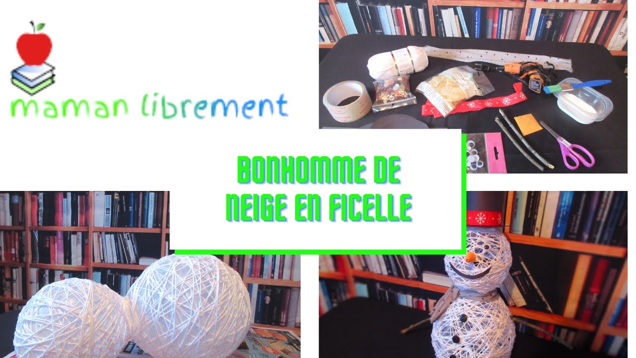 Bonhomme de neige en ficelle !