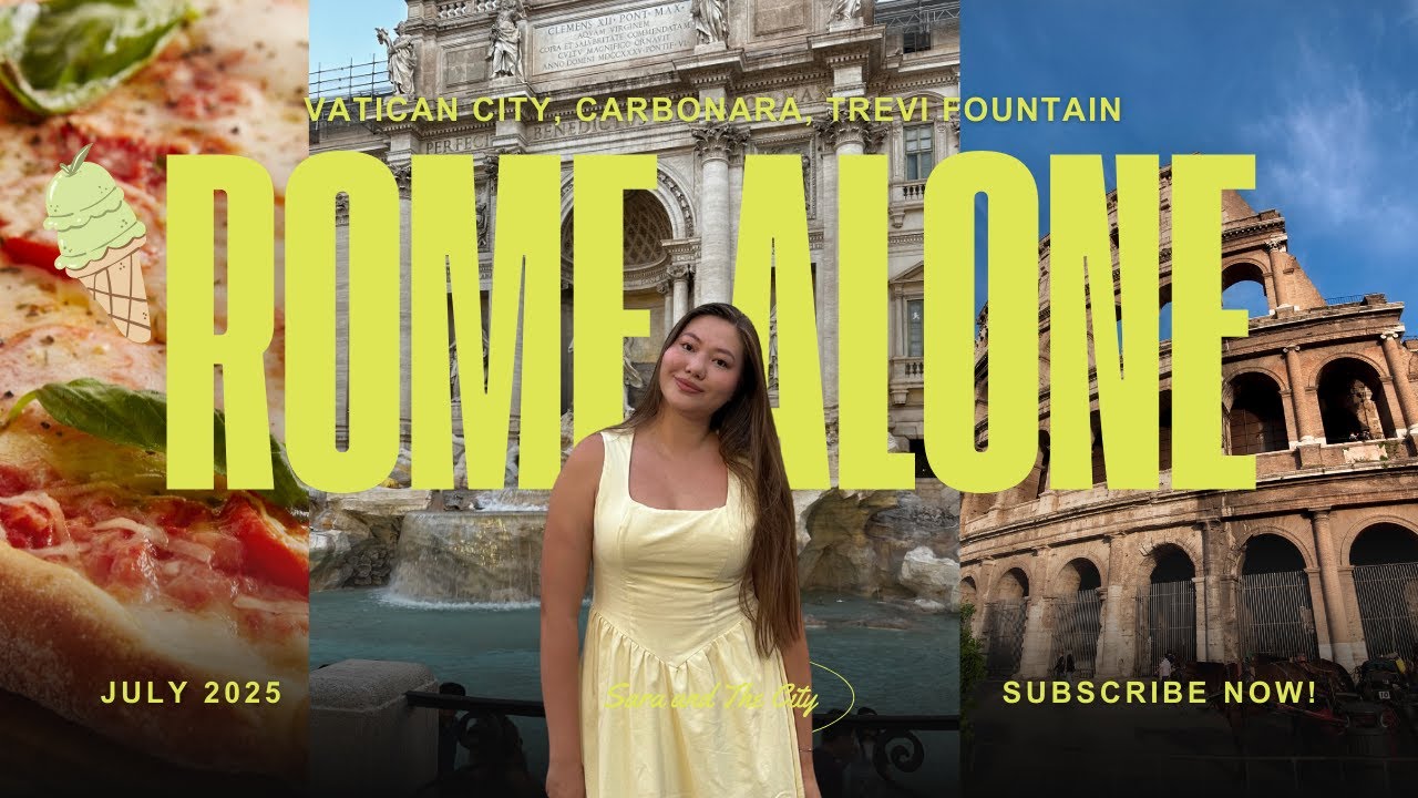 SOLO TRAVEL TO ROME 🍕 | what to see in 2 days, Vatican City, real carbonara, Trevi, vlog