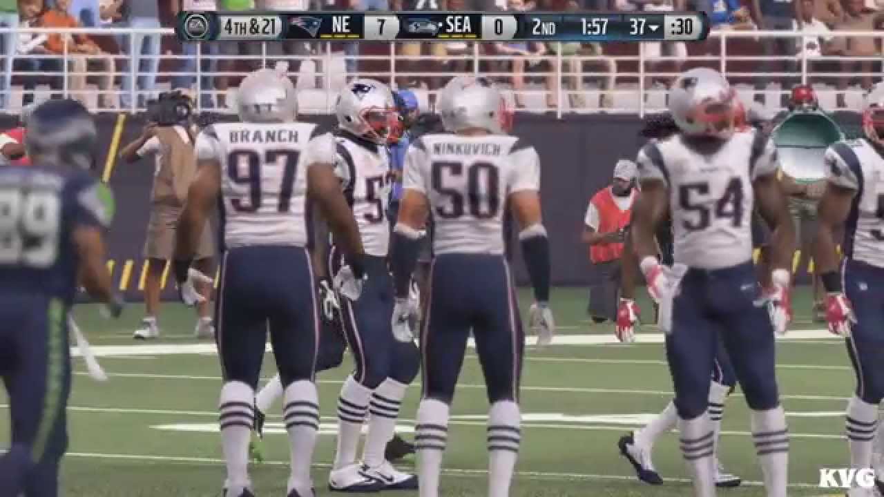 Madden NFL 16 - New England Patriots vs Seattle Seahawks | Super Bowl Gameplay (HD) [1080p60FPS]