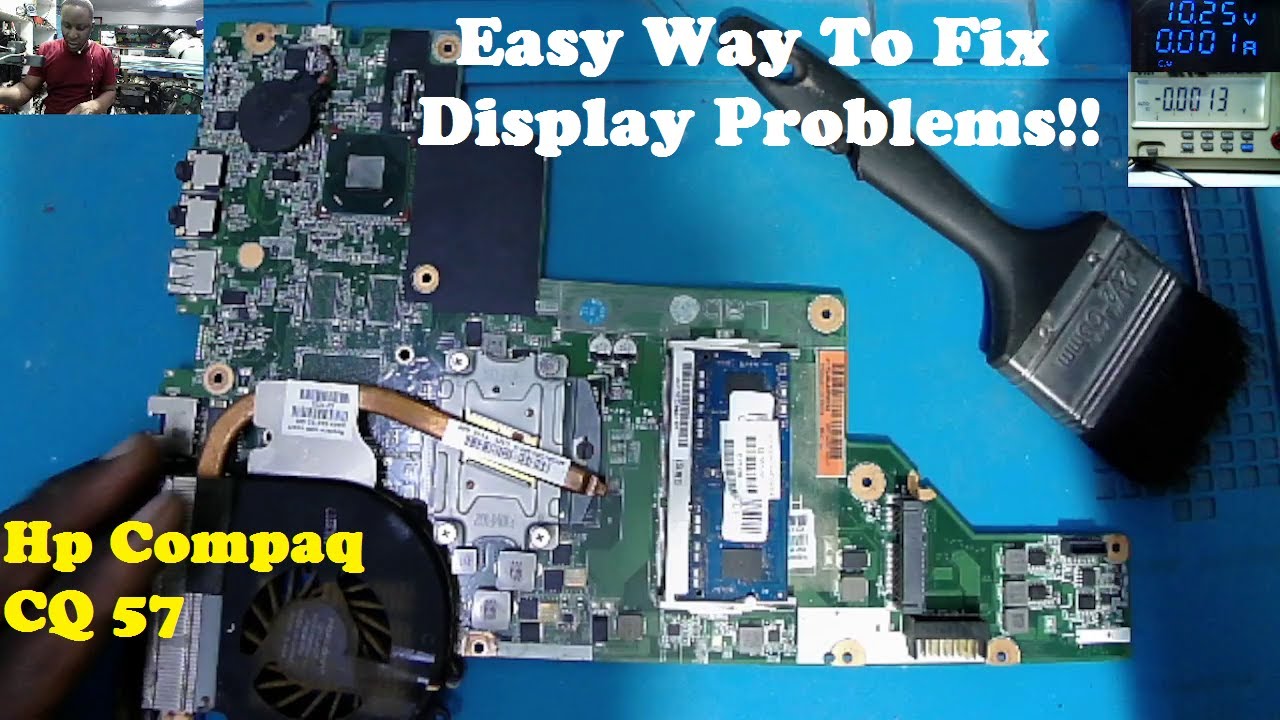 Hp Compaq Presario CQ57 Board Repair, Display Problems Easy To Fix On Old Laptops!!