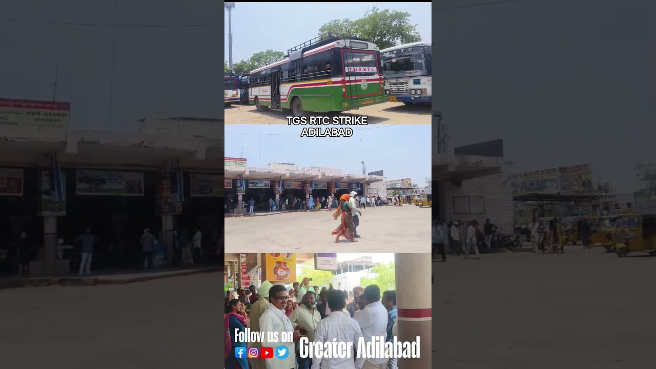 RTC Bus Strike in Telangana 🚨 Adilabad Depot Affected | Bus Services Disrupted | Latest Update