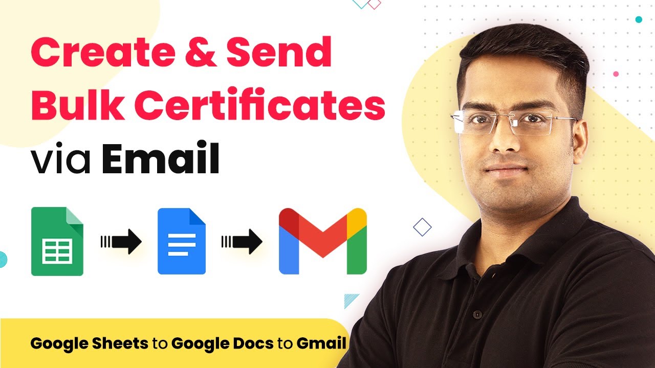 Google Sheets to Google Docs - Create & Send Bulk Certificates via Email