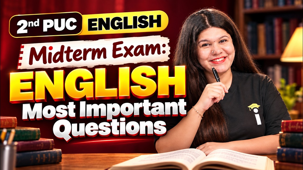 Midterm Exam English | Most Important Questions You MUST Prepare! 💯 | 2nd PUC