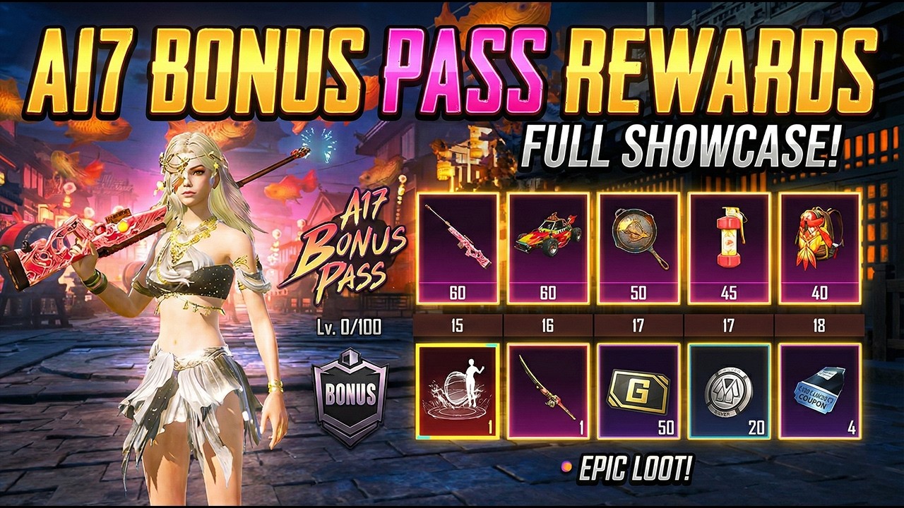 😍 A17 BONUS PASS COMPLETE 3D LOOK IS HERE *OFFICIALLY* || AWM & BUGGY LOOK!