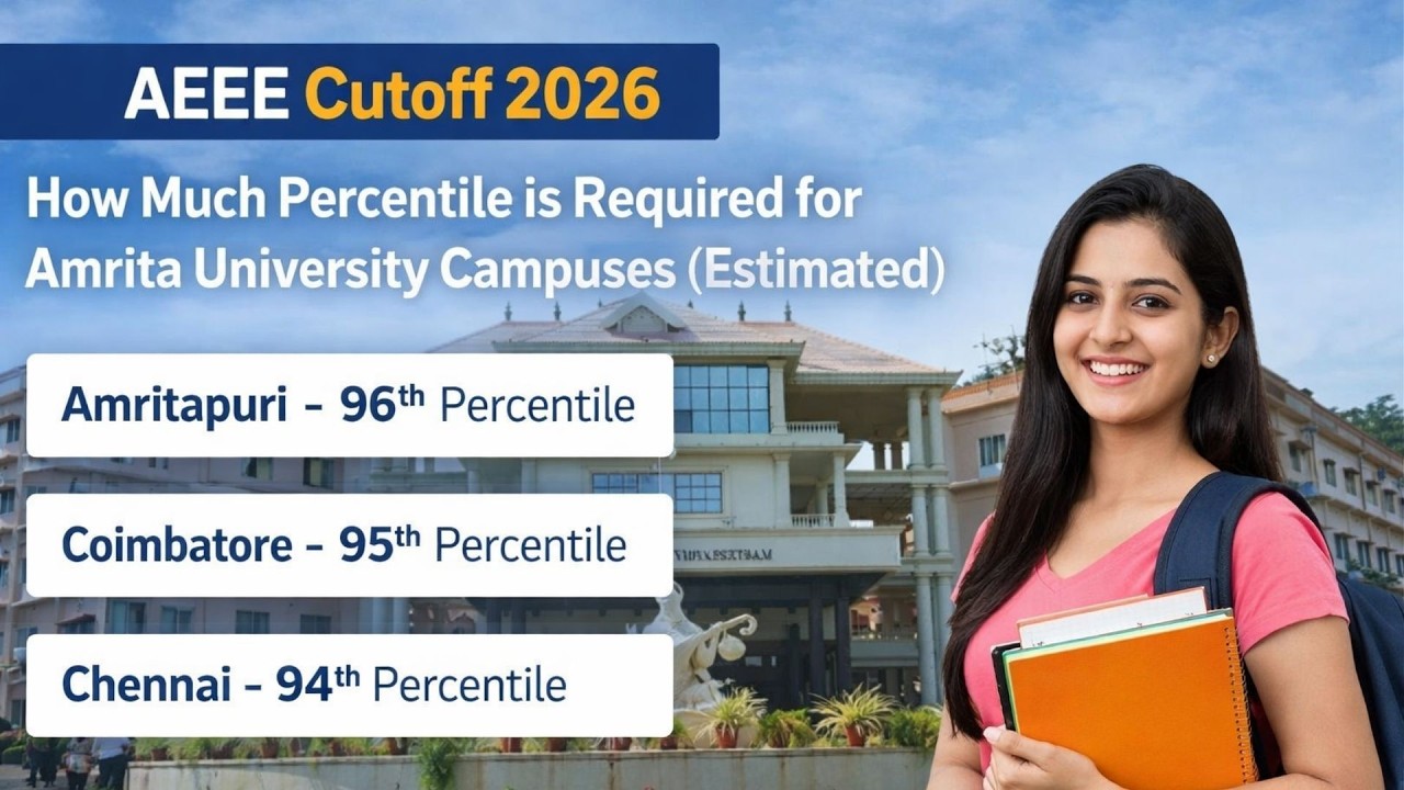 AEEE Cutoff 2026: How Much Percentile is Required for Amrita University Campuses (Estimated) #aeee