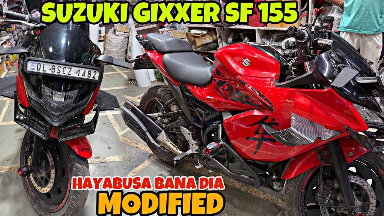 SUZUKI GIXXER SF 155 Ko bana dia Hayabusa 😮 | Carbon Wings | Full System Exhaust | Modification |