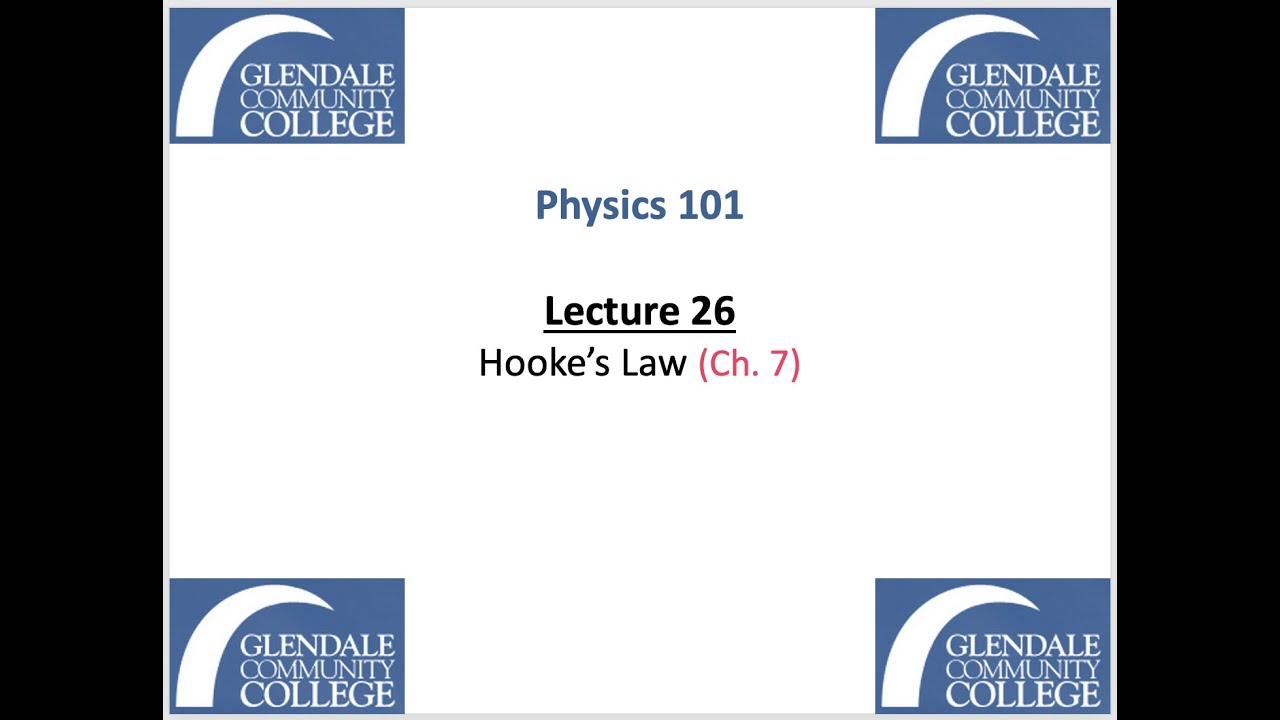 Phys 101 - Lecture 26 - Hooke&rsquo;s Law