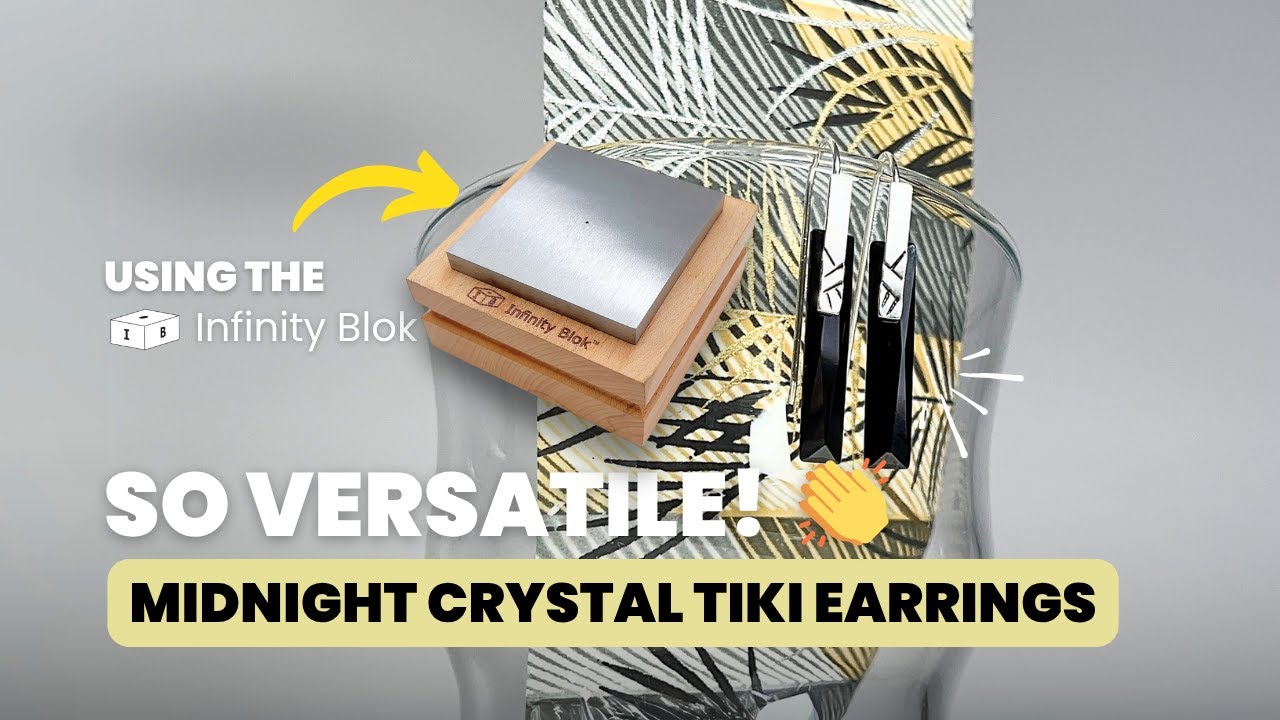 Midnight Crystal Earrings with the Infinity Block | DIY Hand Stamping Jewelry Tutorial | Project 4