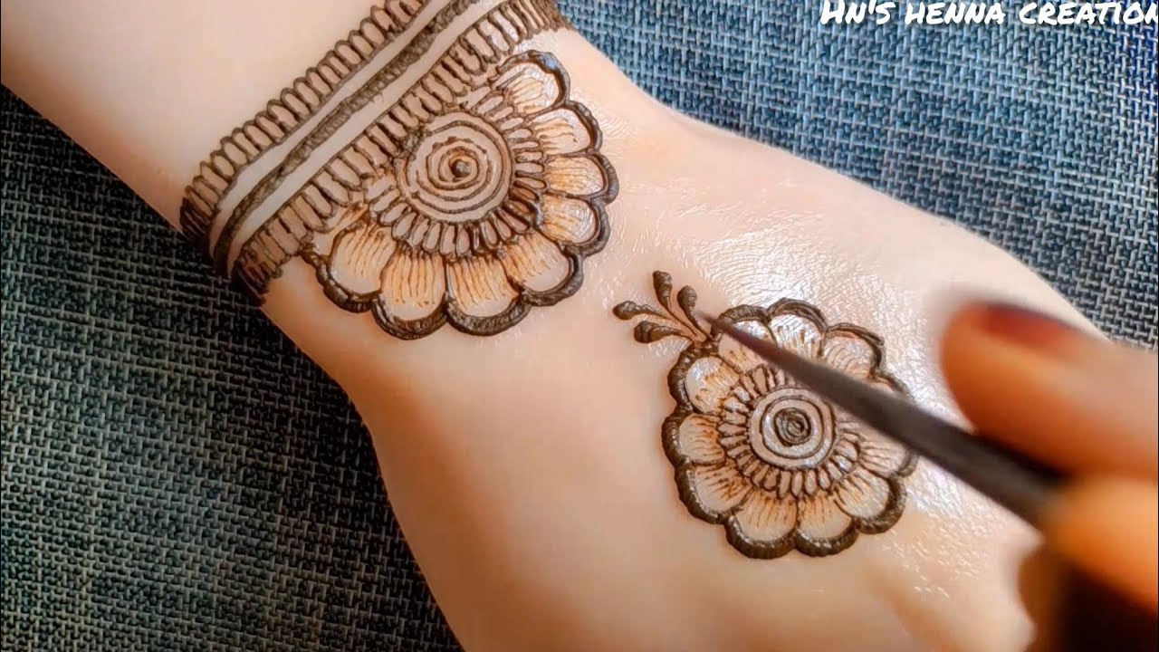 Very Simple And Easy Mehndi Design Back Side|Mehndi ka Design|New Aesthetic Mehndi Design||Mehandi