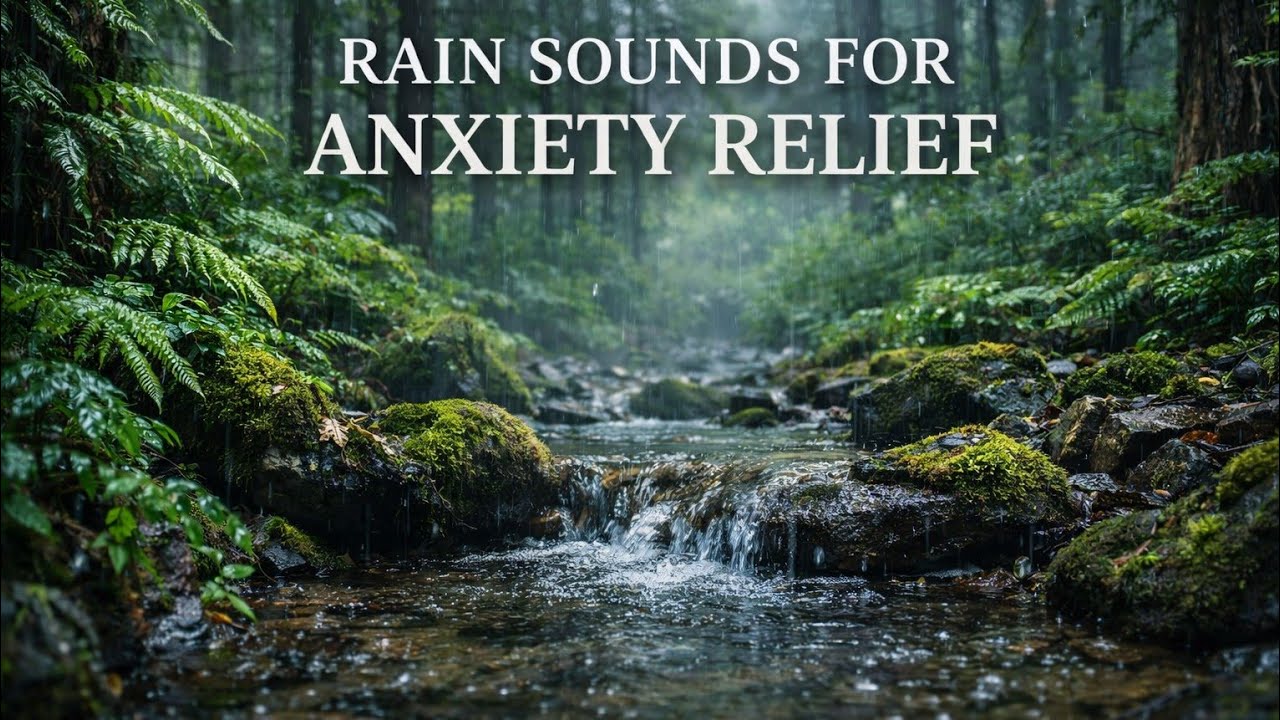 Sleep in 5 Minutes with Gentle Rain 🌧️ Relaxing Forest Stream Sounds (No Music)