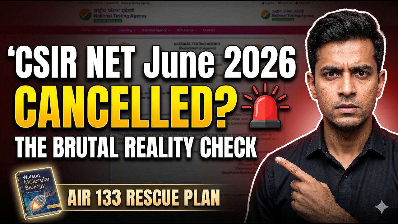 CANCELLED CSIR UGC NET June 2026 : The AIR 133 Rescue Plan || Piyush Laxkar JRF AIR 133 December2025