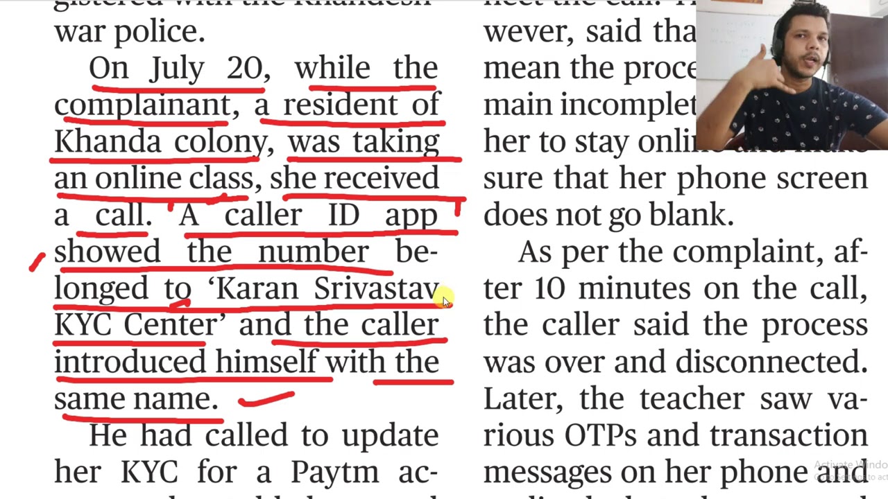 NEWS PAPER READING PRACTICE FOR BEGINNERS