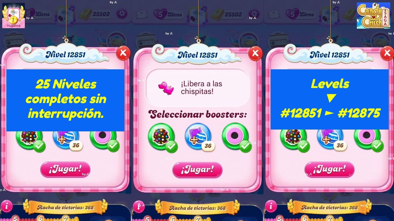 25 Levels #12851 ➡️ #12875 complete without interruption - Candy Crush Saga 2026