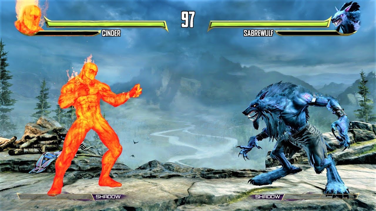 Cinder vs Sabrewulf (Very Hard) - Killer Instinct