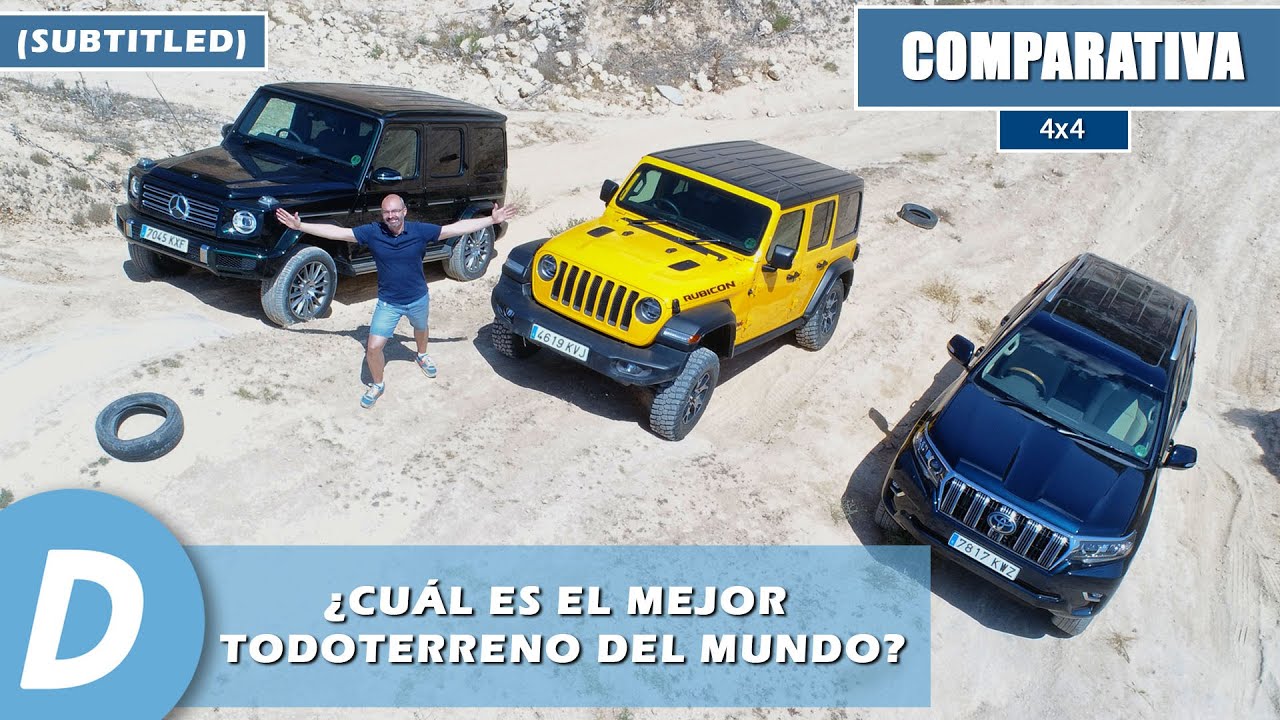 Comparativa 4x4: Toyota Land Cruiser (PRADO), Jeep Wrangler Rubicon, Mercedes Clase G - Diariomotor