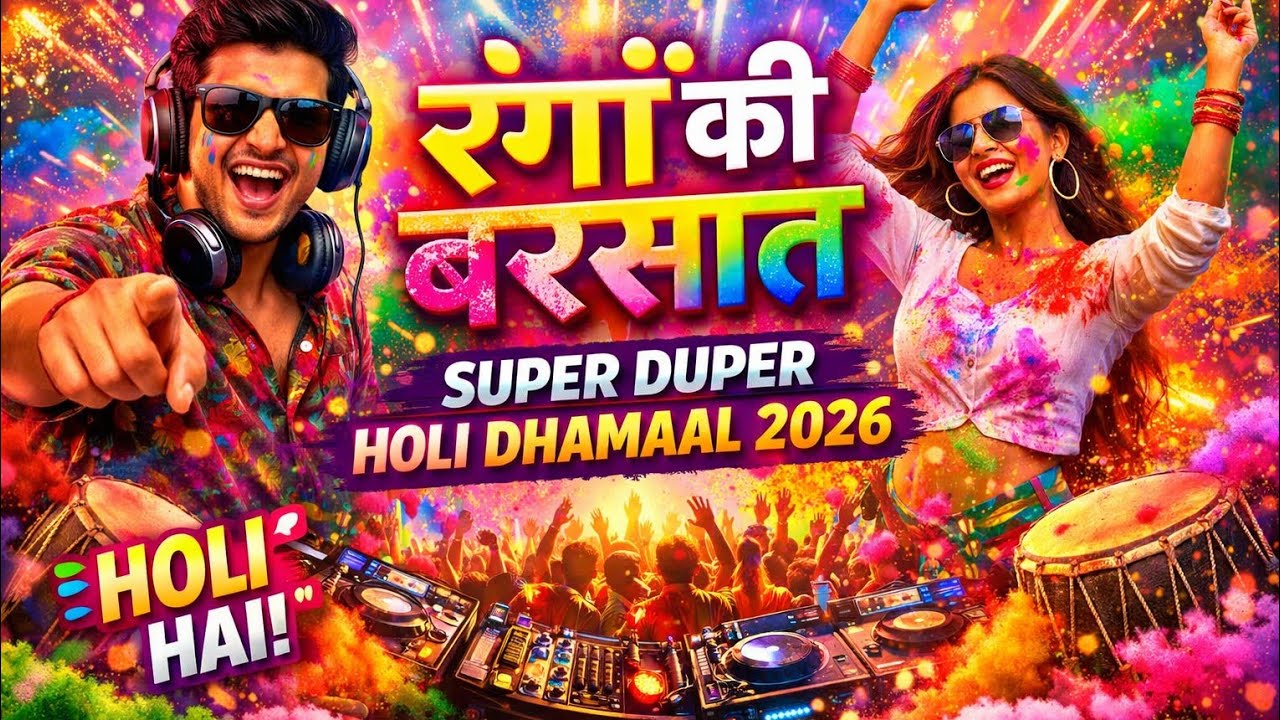 रंगों की बरसात 🔥 Super Duper Holi Dhamaal 2026 | New DJ Holi Song | होली है!