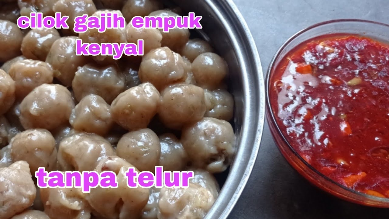 Resep Cilok Gajih dengan saos merah khas Jawa Timur