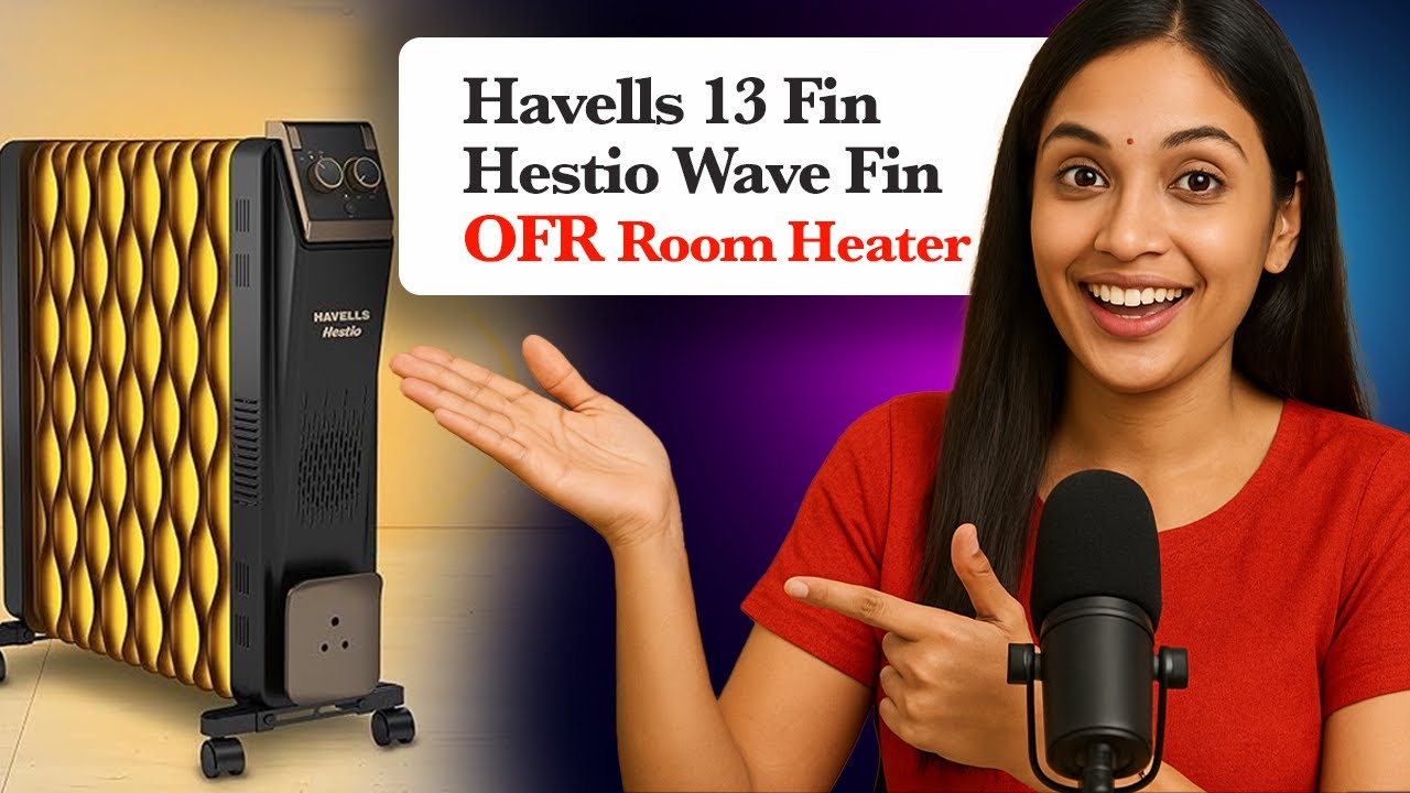 Havells 13 Fin Hestio Wave Fin OFR (Oil Filled Radiator)|Room Heater | 2900 W|3 Heat Settings