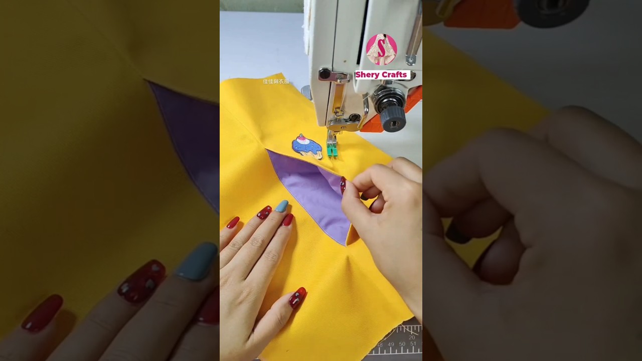 Simple side seam pocket tutorial quick and easy #sewing #shorts