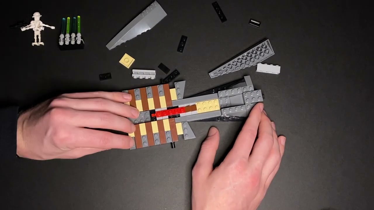 ASMR LEGO General Grievous Starfighter Build (2007) - 232 Pieces - Set 7656