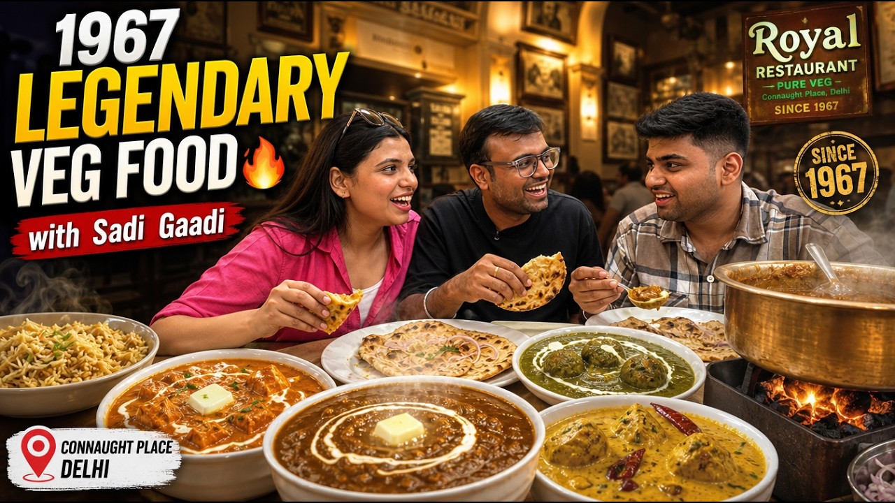 1967 से Famous Delhi&rsquo;s Legendary Veg Restaurant with @SadiGaddi Connaught Place Food| Foodie Robin