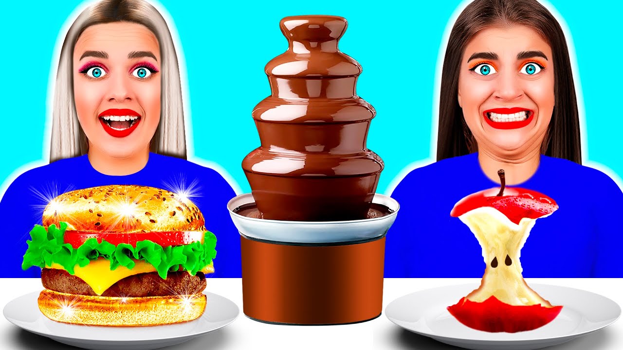 Богатая Девушка против Бедной Шоколадный Фонтан Челлендж от BooBoom Challenge