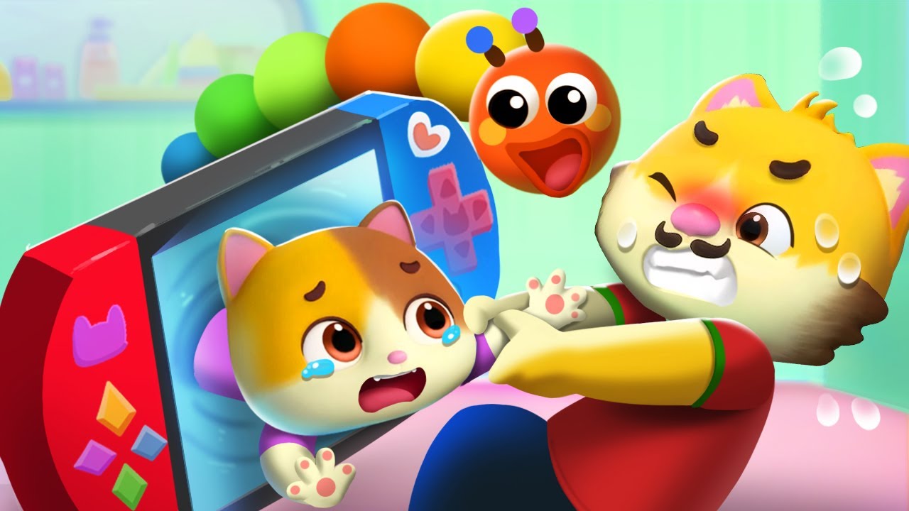 ゲームに夢中になりすぎない | 子供向けアニメ | 動画 | ネコネコかぞくショー | MeowMi Family Show