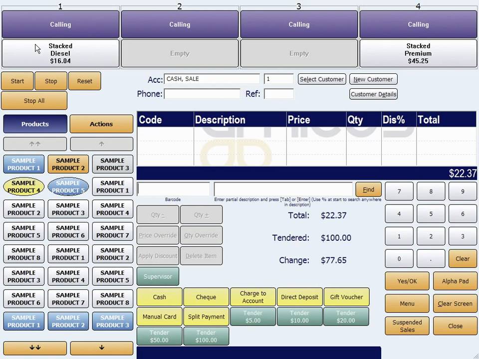 Amicus POS fuel forecourt control