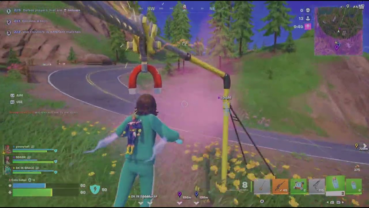 Fortnite Battle Royale: Squid Game Player 324 is knocked down but her Team wins the battle QUADS