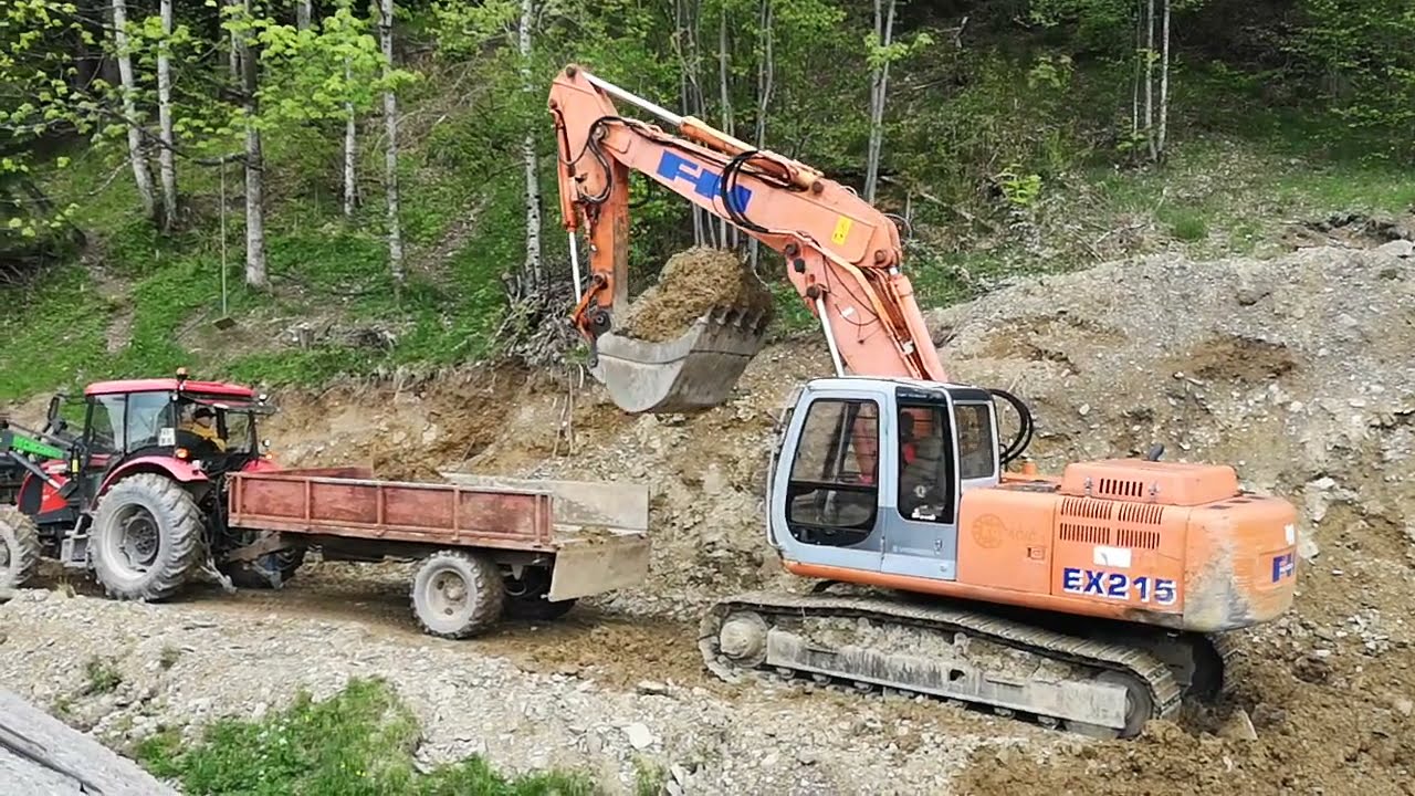 Nalaganje z bagrom Fiat Hitachi ex215 - projekt 2021