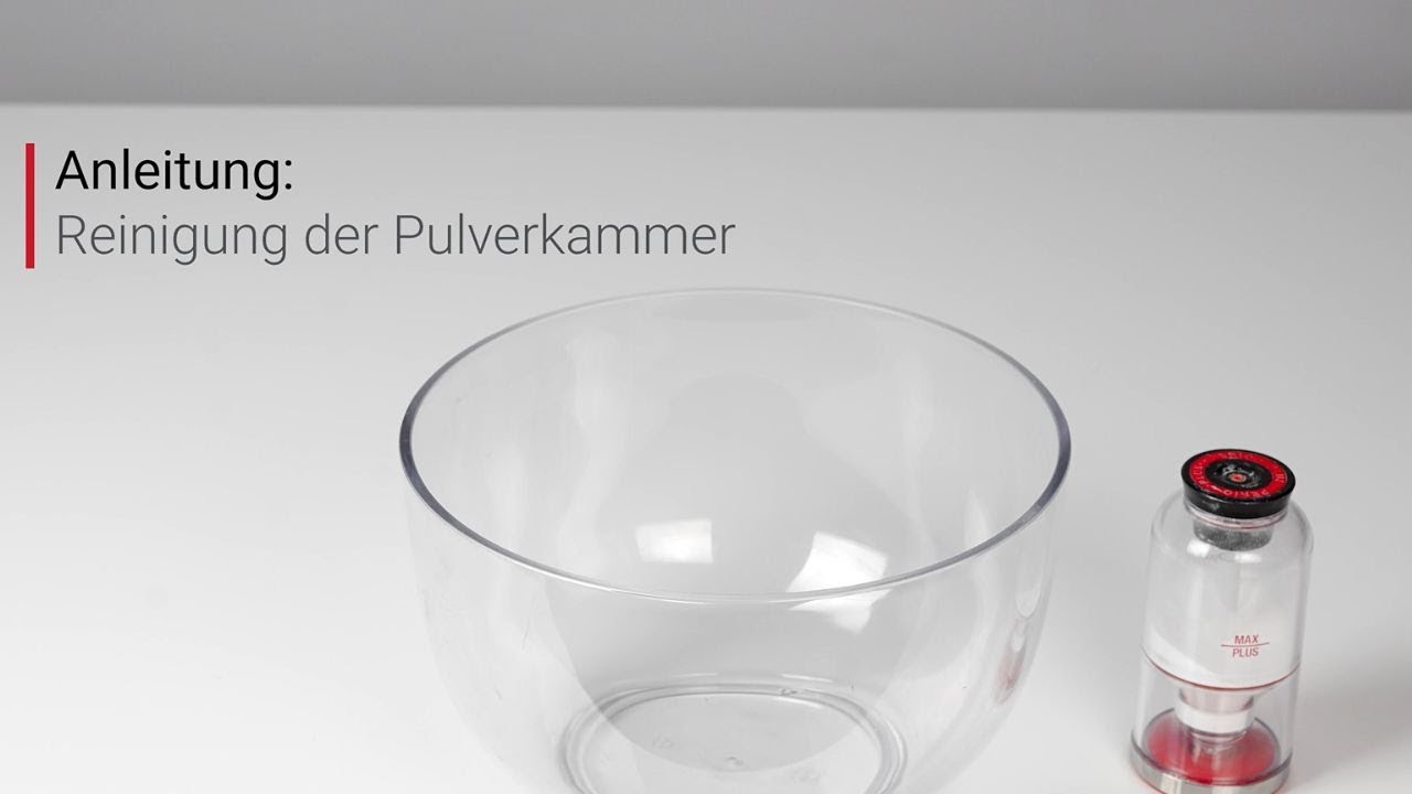 Anleitung zur Reinigung der Pulverkammer