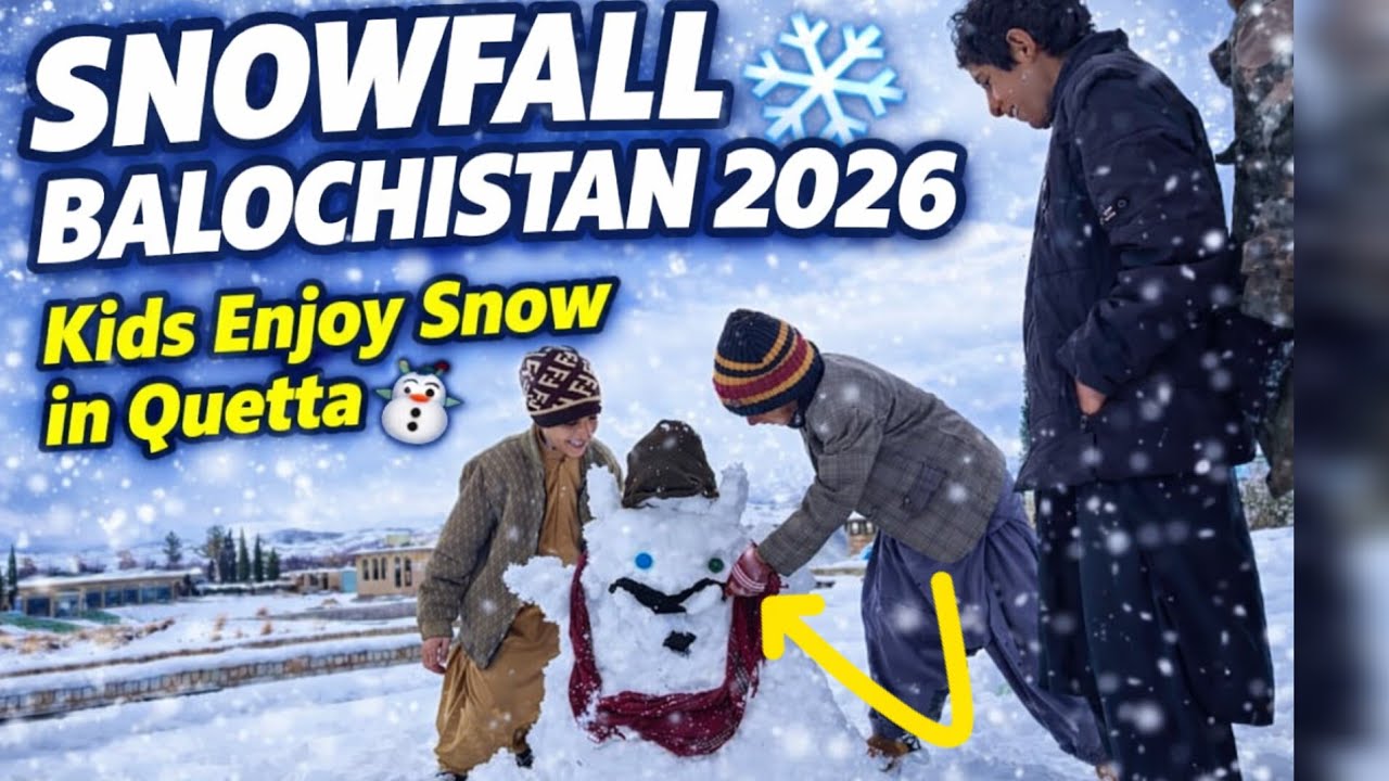 Snowfall 2026 in Quetta | Beautiful Winter in Balochistan