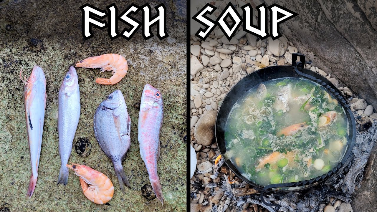 Fish Soup | Fiskisúpa | Viking Food and Cooking | Fresh catch over Open Fire