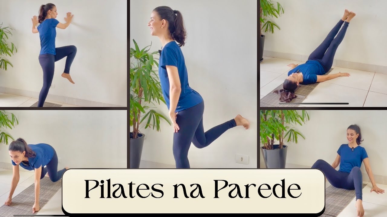 Aula de PILATES na PAREDE com exercícios corpo todo 