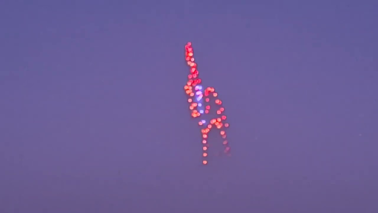 Drones in the sky.