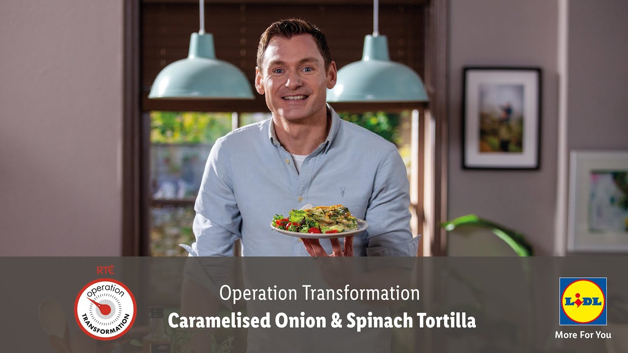 Caramelised  Onion & Spinach Tortilla Recipe with David Gillick | Operation Transformation Week 5