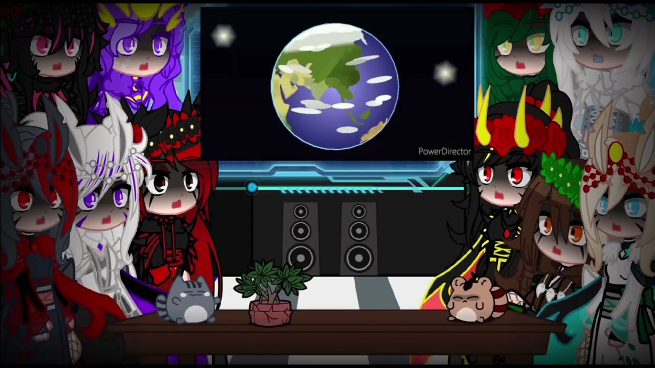 Kaijus fêmeas reagindo a Dhonnata:Fim do Mundo episódio 8/Gacha Club\