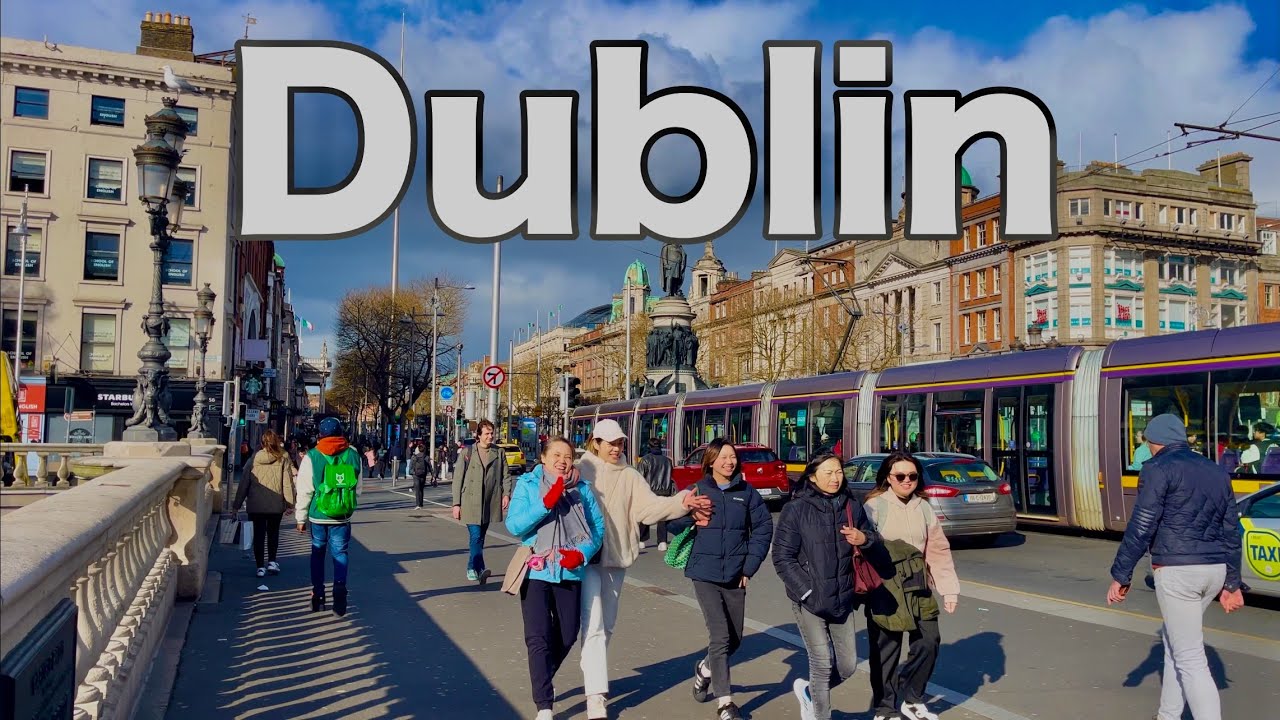 Dublin City Centre Walking Tour February 2025 |4k Dublin Ireland | O'Connell street, UHD 60FPS VIDEO