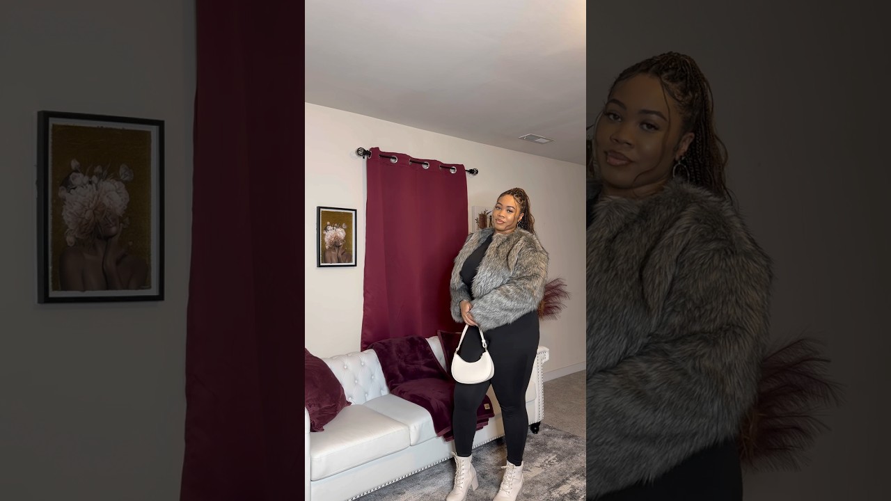 Get dressed with me 🖤 #grwm #grwmoutfit #concertoutfit #ootd #jumpsuit #furjacket