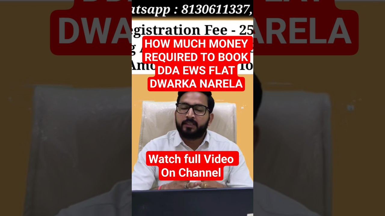 Booking Amount Required to book DDA EWS FLAT 