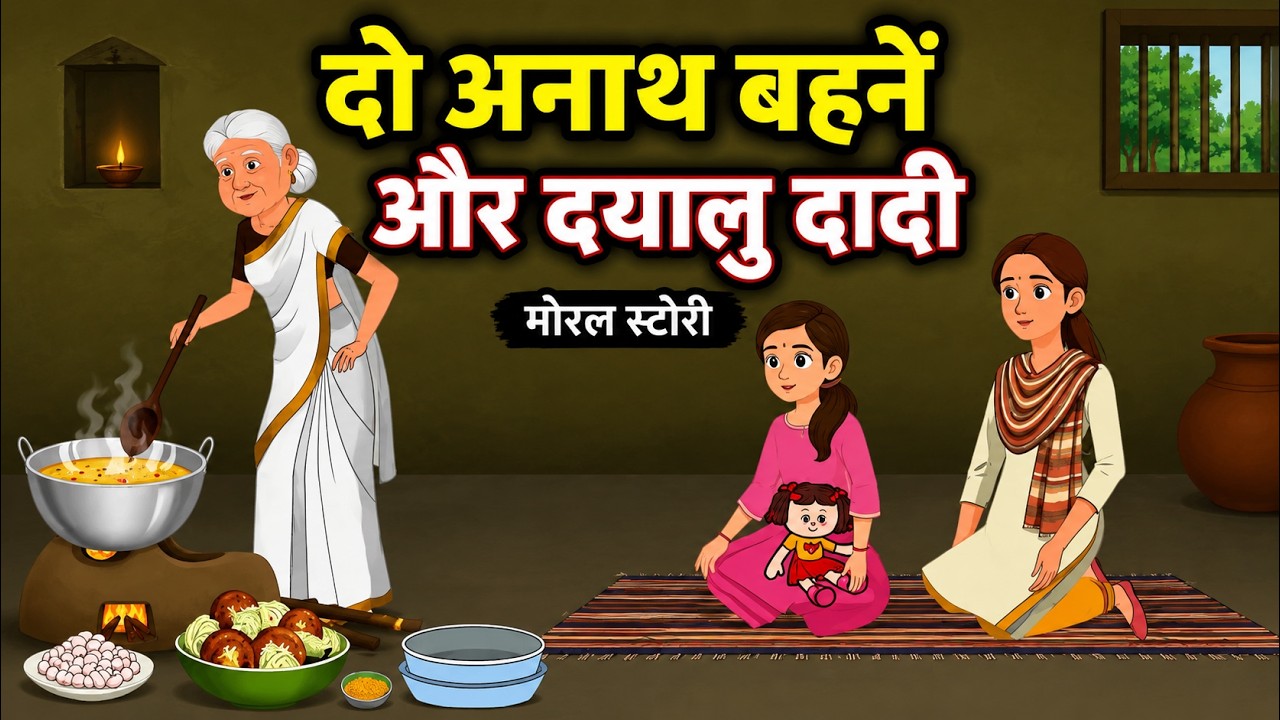दो अनाथ बहनें और दयालु दादी | New Moral Story | New Hindi Kahani #moralstories